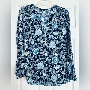 Floral Long Sleeve Tunic Blouse